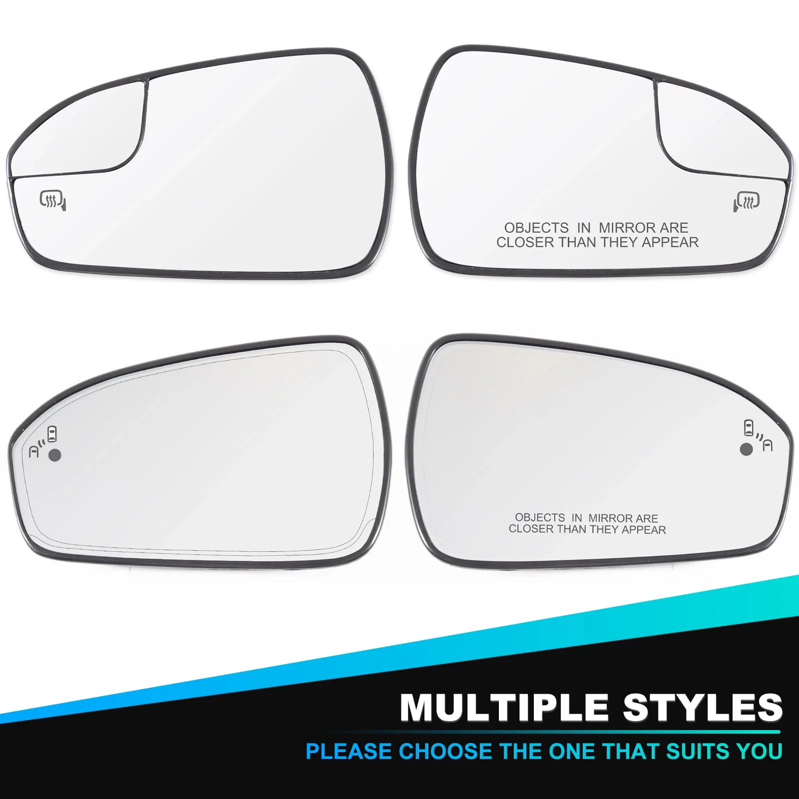 OLANGDA باب مرآة الرؤية الخلفية عدسة ساخنة مرآة الرؤية الخلفية الزجاج عاكس محدب الزجاج لفورد فيوجن 2013-2020 DS7Z17K707F DS7Z #4