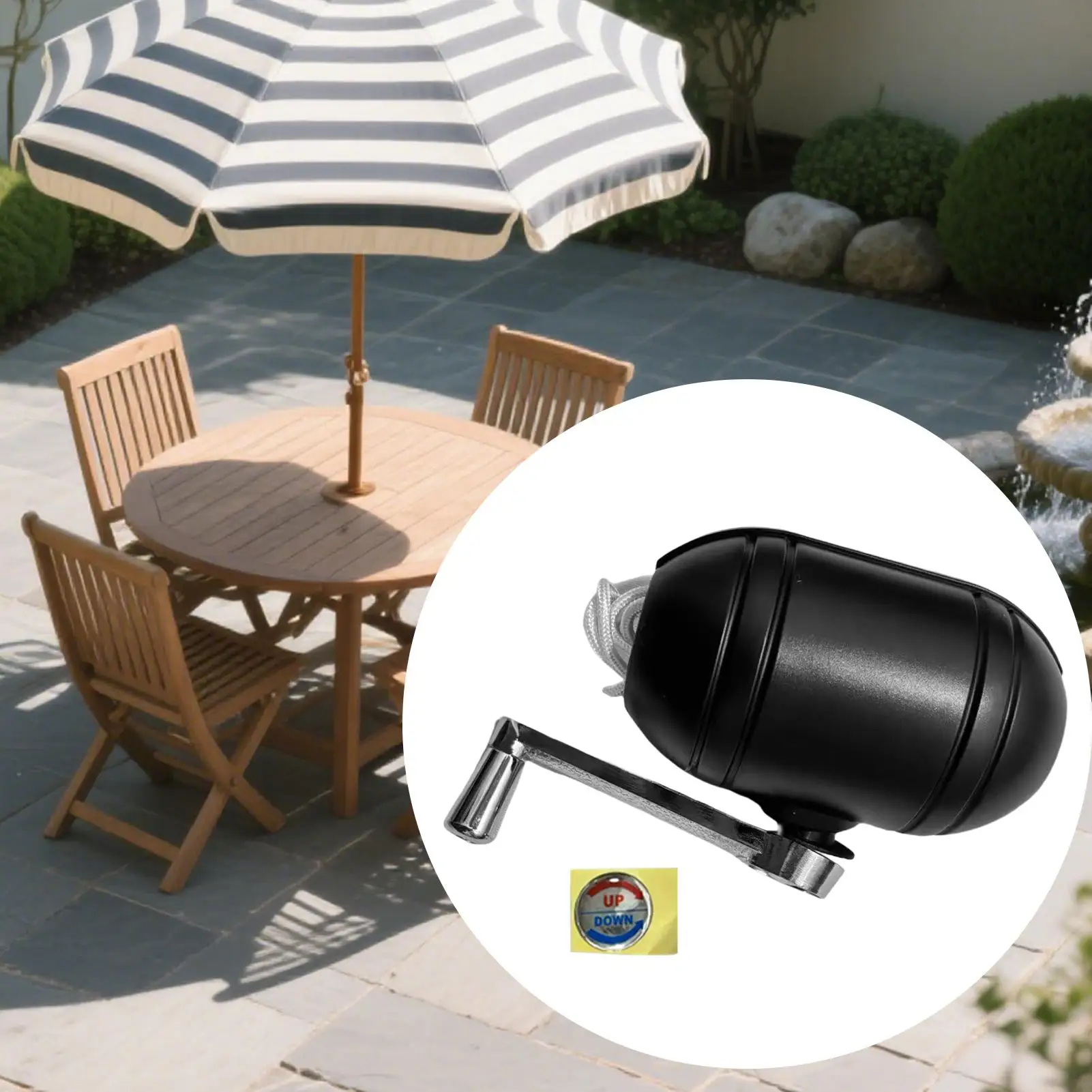 Patio Umbrella Parts Replacement Garden Parasol Parts Hand Cranked Long-Lasting Middle Column Umbrella For Balcony Pool Picnic