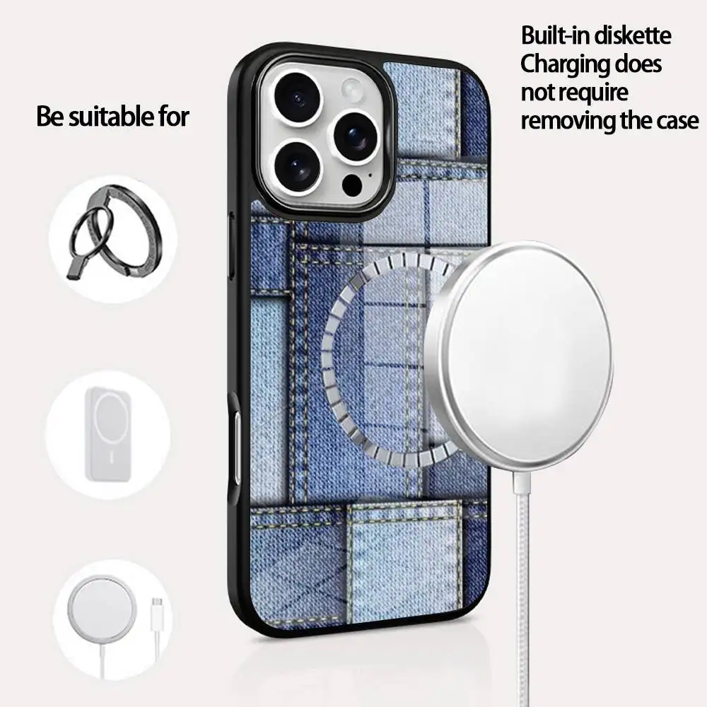 

Cowboy Warehouse Pattern Phone Case For IPhone 16 15 14 13 12 11 Pro Max Plus Mini Magsafe Mirror Wireless Magnetic Cover