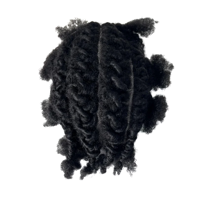 استبدال الشعر البشري الهندي العذراء # 1b أسود اللون الثعلب أقفال الضفائر الشعر المستعار 8x10 وحدة الدانتيل الكامل للرجال السود #1