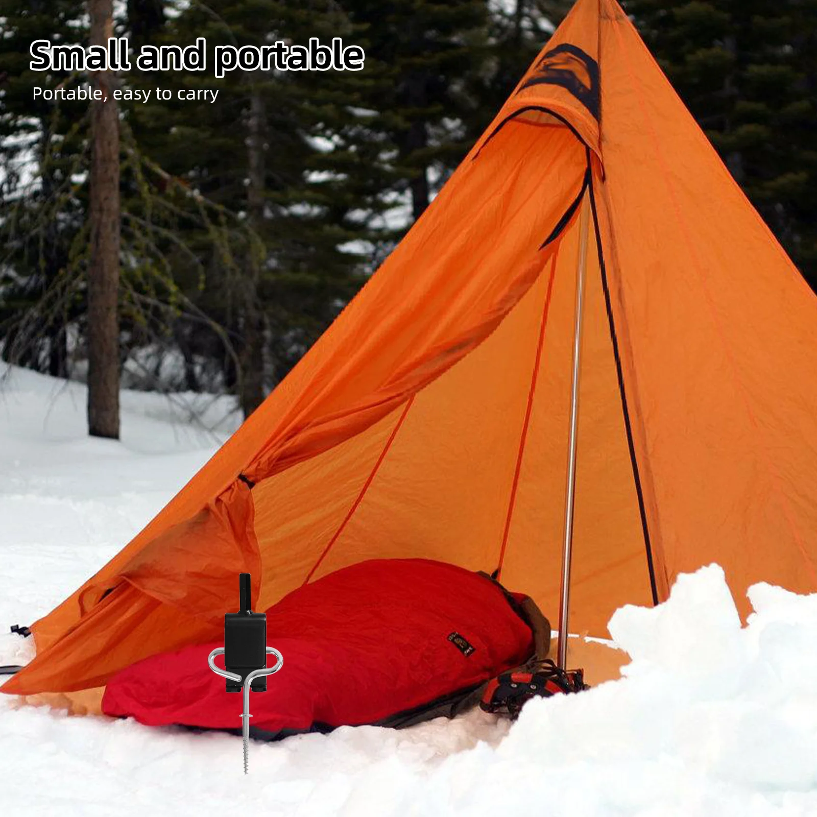 

Ice Anchor Drill Adapter for Ice Fishing Electric Bracket Heavy Duty Steel Spiral Anchor Quick Setup Winter Fishing Safety