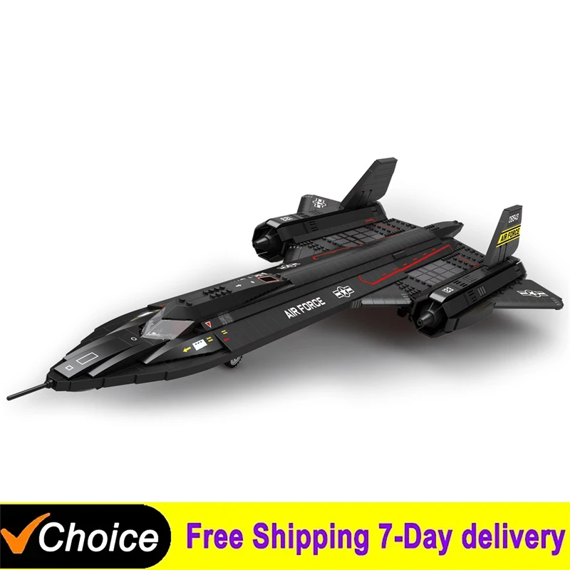 

NEW 1775pcs Military SR-71 Blackbird Airplane Building Blocks MOC Fighter Bricks Assembling Toys for Boys Birthday Gift Set