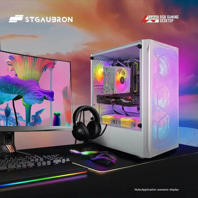 Desktop da gioco, Radeon RX 590 8G GDDR5, Core Xeon E5 2,5G fino a 3,3G, memoria 32G, SSD 1T, WiFi 600M, BT 5.0, ventola RGB