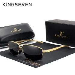 KINGSEVEN Brand Men Polarized UV400 Sunglasses Vintage Retro Rectangle Classical Glasses Anti-glare Driving Golf Sports Eyewear