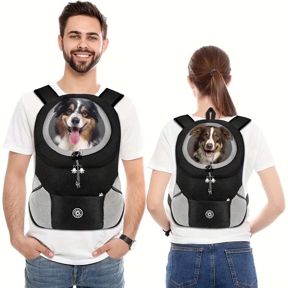 Dog Shoulder Carrier Backpacks Comfortable Doggy Front Backpack Pet Puppy Carrier Bags for Biking Hiking Camping Dog Carrier Bag