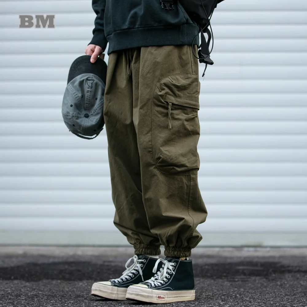 Japanese Streetwear High Quality Vintage Tactical Jogging Pants For Men Clothing Harajuku Casual Cargo Pants Baggy Trousers