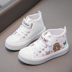 Kids Casual Shoes with Anti Slip Soft Sole Mid Top Spring Autumn Outdoor Childrens Canvas Shoe Sizes 26-37 Sandalias De Mujer