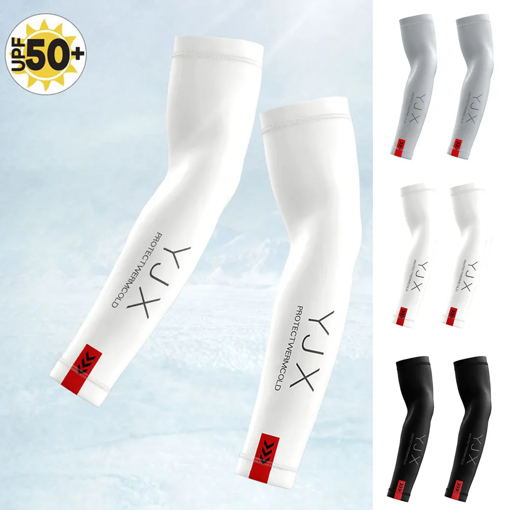 

1Pair Summer Cooling Arm Sleeves ice Silk Sports Running UV Protection Sleeves Outdoor Men Fishing Cycling Sleeves arm covers