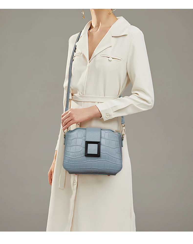 Aidanni Damen-Umhängetasche aus echtem Leder, 2026 Sommer Neue Trendige Vielseitige Schultertasche, Kleine Handtasche aus Rindsleder der obersten Schicht – Detail 3