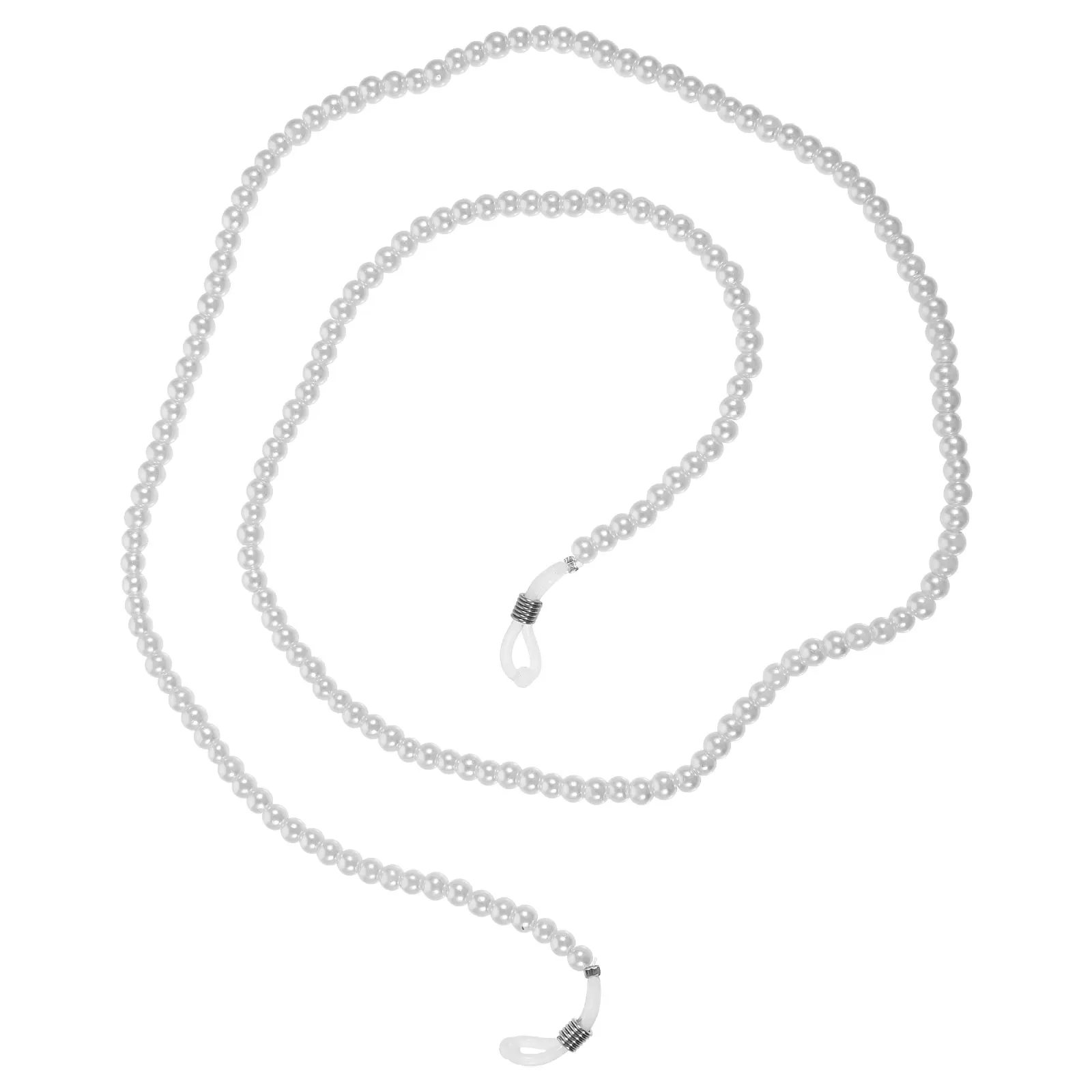 

Pearl Glasses Chain Lanyard Classic White Eyeglass Straps Holders for Women Men Anti Lost Necklace Glass Bead Chain