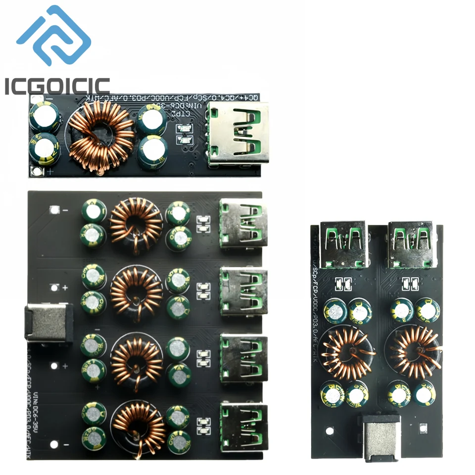 QC4.0 QC3.0 1 2 4 طريقة USB Type-C الهاتف المحمول محول الشحن السريع 6-35 فولت تنحى باك دفعة وحدة SW3518 / SW3516 لهواوي