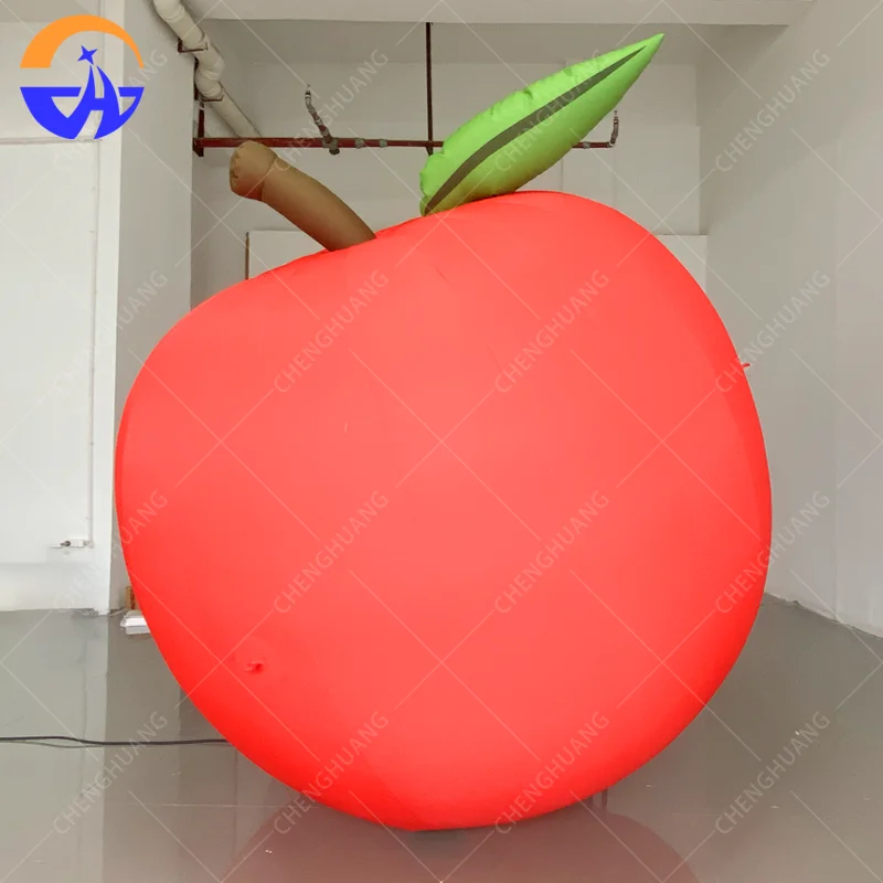 Inflatable large-scale realistic red apple air mold an advertising decoration prop for outdoor mall fruit-themed events