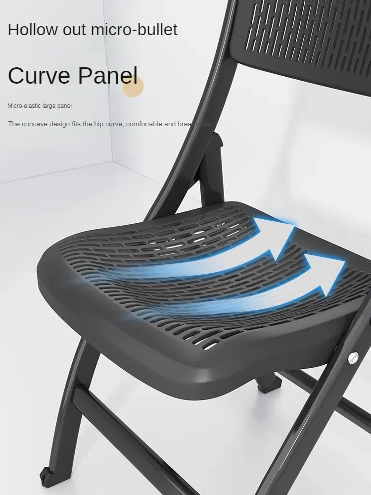 Portable Folding Dining Chair with Backrest for Home and Office Use