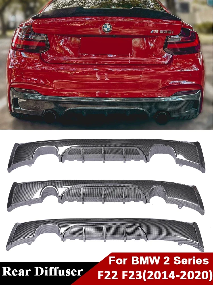 

M Sport M Tech Rear Bumper Diffuser For BMW 2 Series F22 F23 Carbon Fiber Body Kit MP Diffusor Spoiler Lip 2014-2020 Replacement