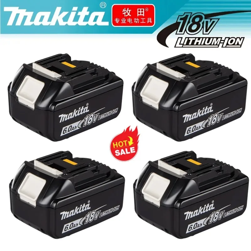 100% genuino Makita 6Ah para Makita 18V batería BL1840 BL1830B BL1850B BL1850 BL1860 BL1815 batería de litio de repuesto