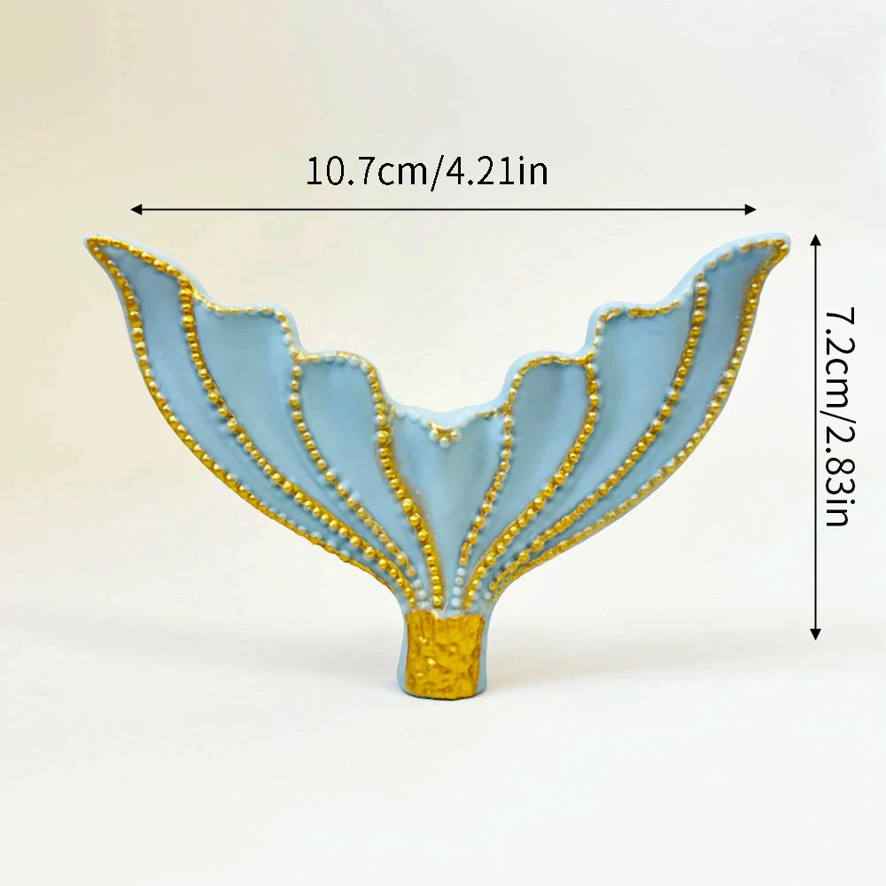 Meerjungfrau Kuchen Topper Regenbogen Schwanz Shell Schloss Tisch Ornamente Prinzessin Mädchen Baby Party Liefert Seestern Auto Kuchen Dekorationen – Detail 33