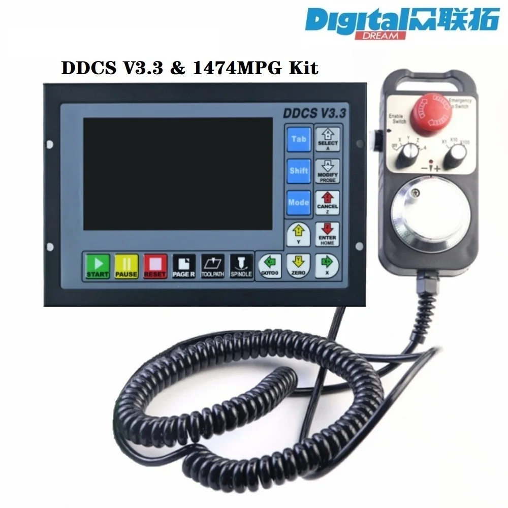 DDCS V3.3 / DDCS V3.1 CNC Motion Controller Kit 3/4 Axis With 1474MPG Handwheel For Cnc Engraving And Milling Machines