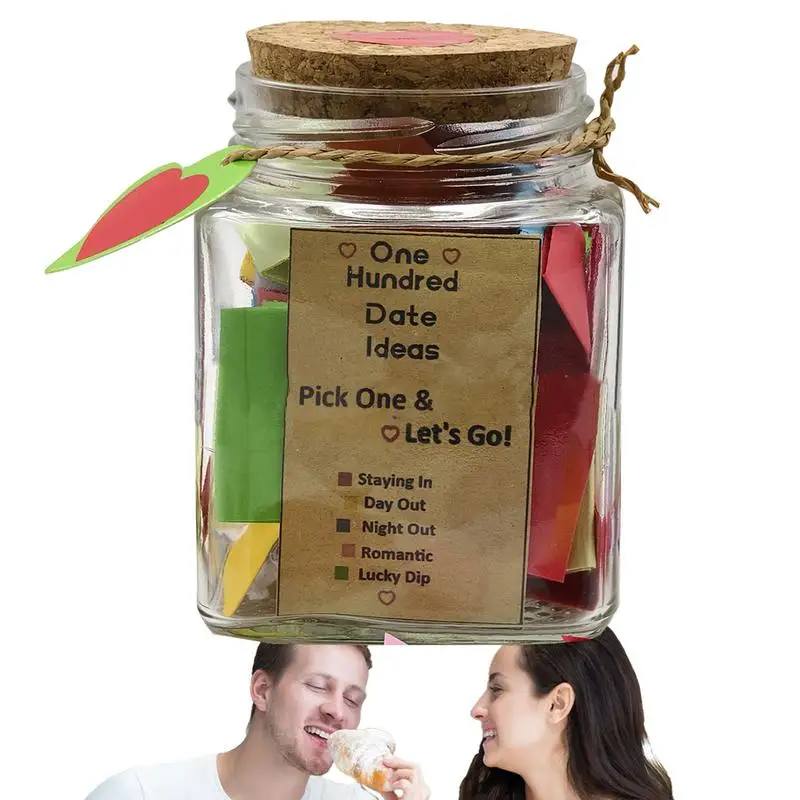 

100 Dating Ideas Notes Cup Engagement Gifts For Couples Motivational Achievements Jar Colorful Notes Surprise Your Girlfriend