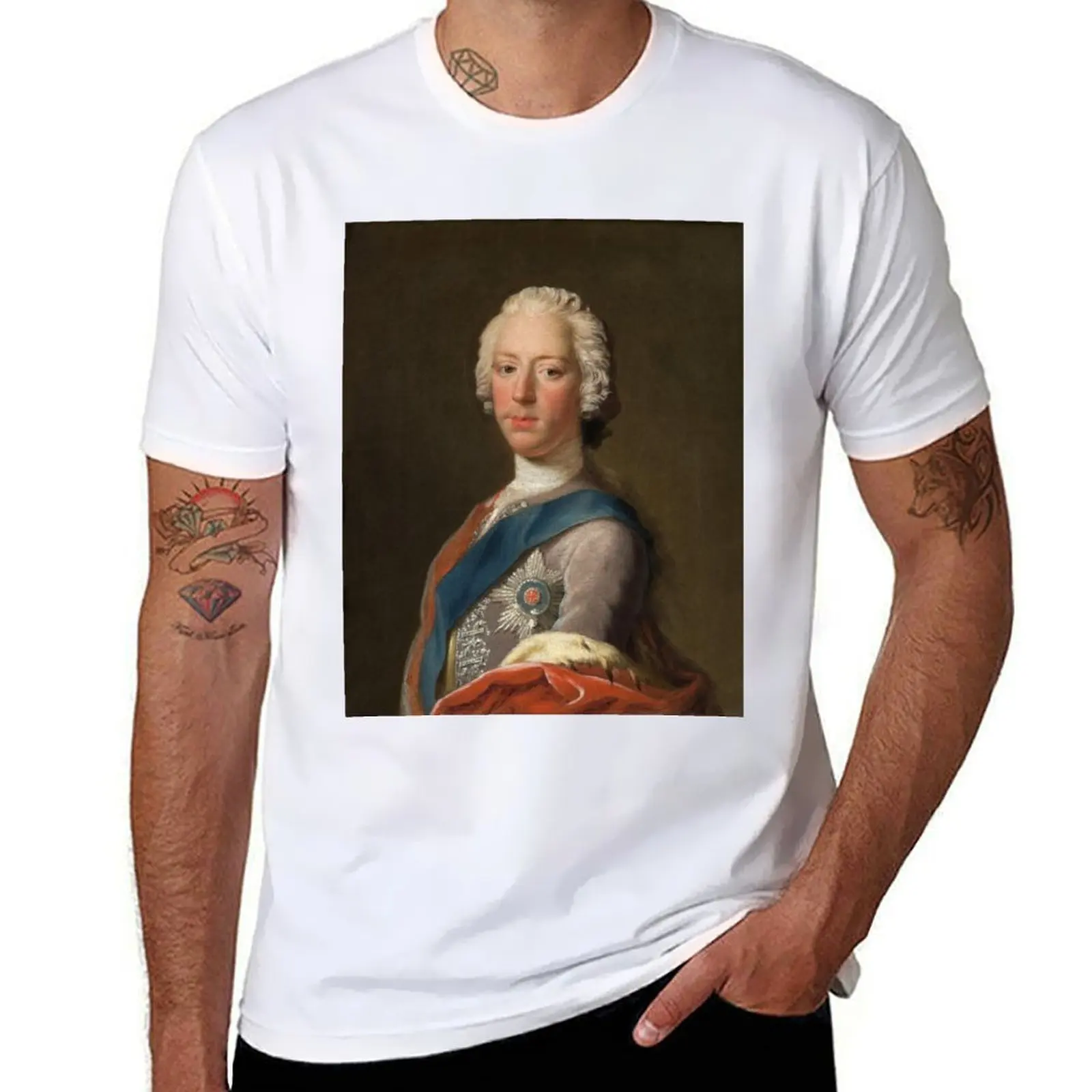 Bonnie Prince Charlie (Charles Edward Stuart) T-Shirt cotton man t-shirts basketball graphic tees mens vintage t shirts