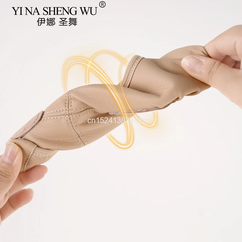 Scarpe da ballo per balletto in PU per bambina Scarpe da ballo per bambini Ballerine in pelle per bambini Scarpe da ginnastica con suola morbida Pantofole da ballo
