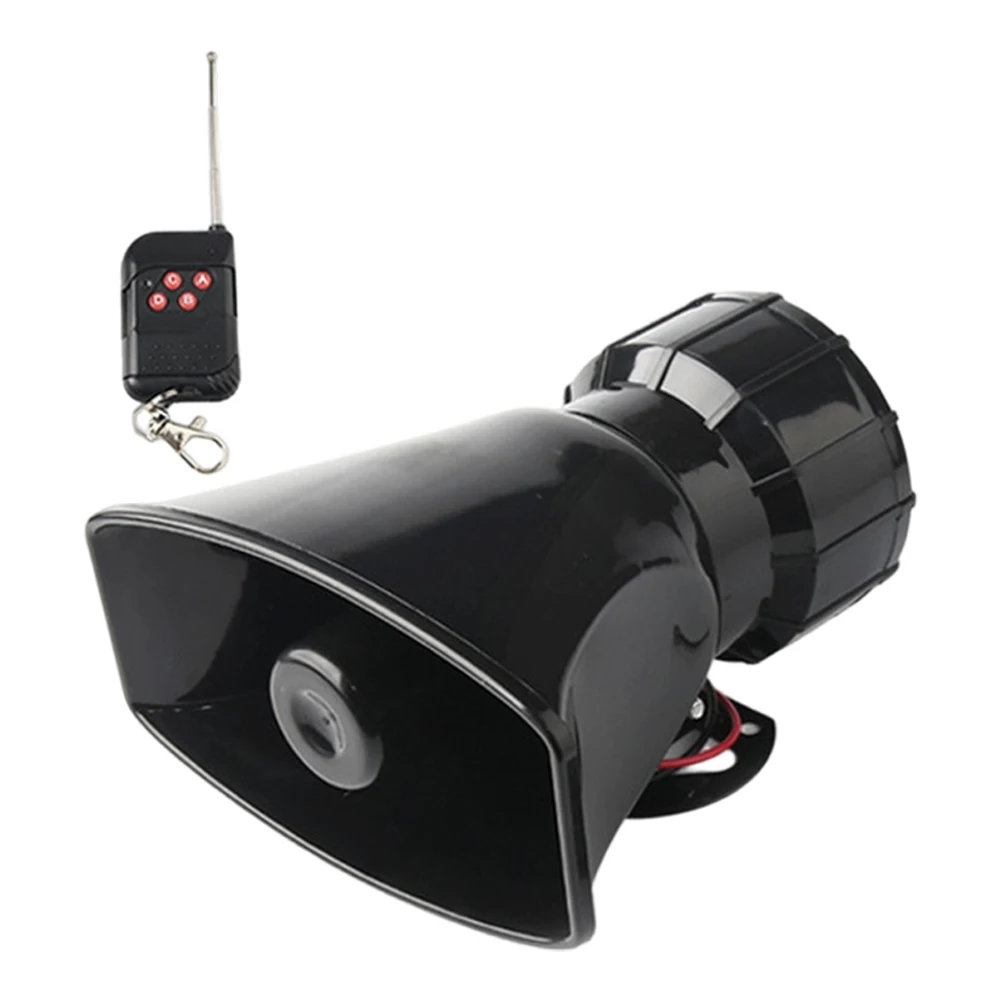 Parking Security Car Alarm Siren 130dB Loud Car Siren Airhorn 100W Loudspeaker Easy Installation 7 Sound Modes
