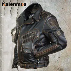 Männer PU Leder Mantel Jacke Frühling Herbst Top Dünnes Streetwear Gothic Moto Biker Punk Outwear Abrigos Herren Mäntel Herren Jacken 2022