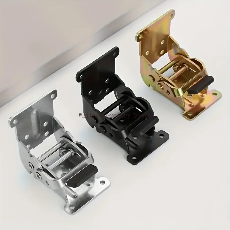 

4PCS Stainless Steel Folding Brackets Self Locking Hinges with 32 Screws Adjustable Support for Table Workbench Furniture