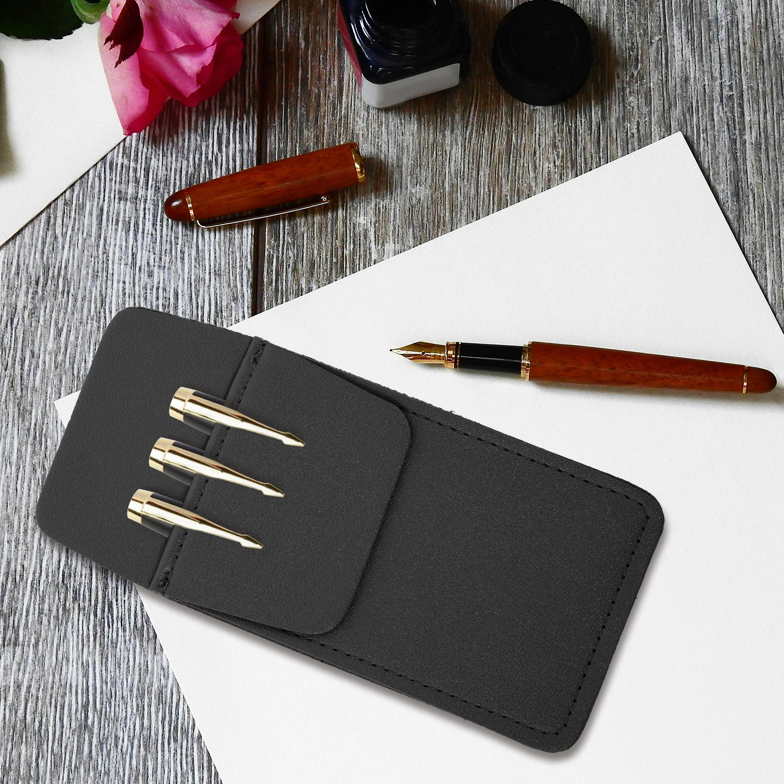 

Pen Storage Bag Insert Type Doctor Nurse Pen Organizer Pencil Holder Leak-Proof Reusable Office Supply Pouch For Cards