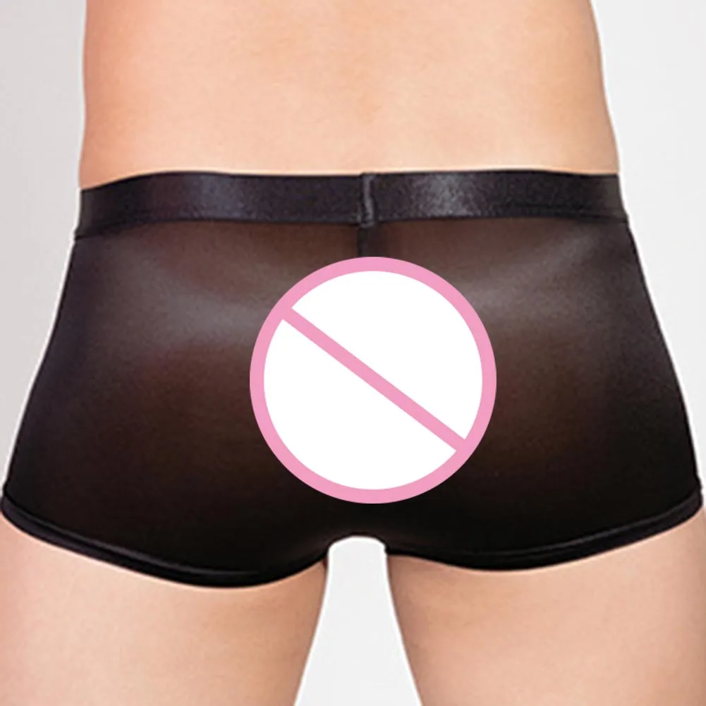 JJ Peni-Shorts de sécurité brillants pour hommes, lingerie sexy, gaine, sous-vêtements extensibles, culotte lisse, objectifs respirants