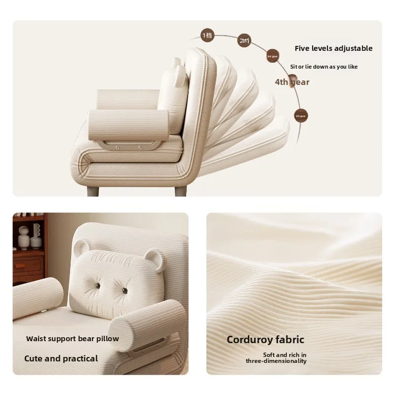 Lazy Sofa Multi-function Bed Dual-purpose Foldable Small Apartment Home Living Room Office Lunch Break Simple Folding Bed