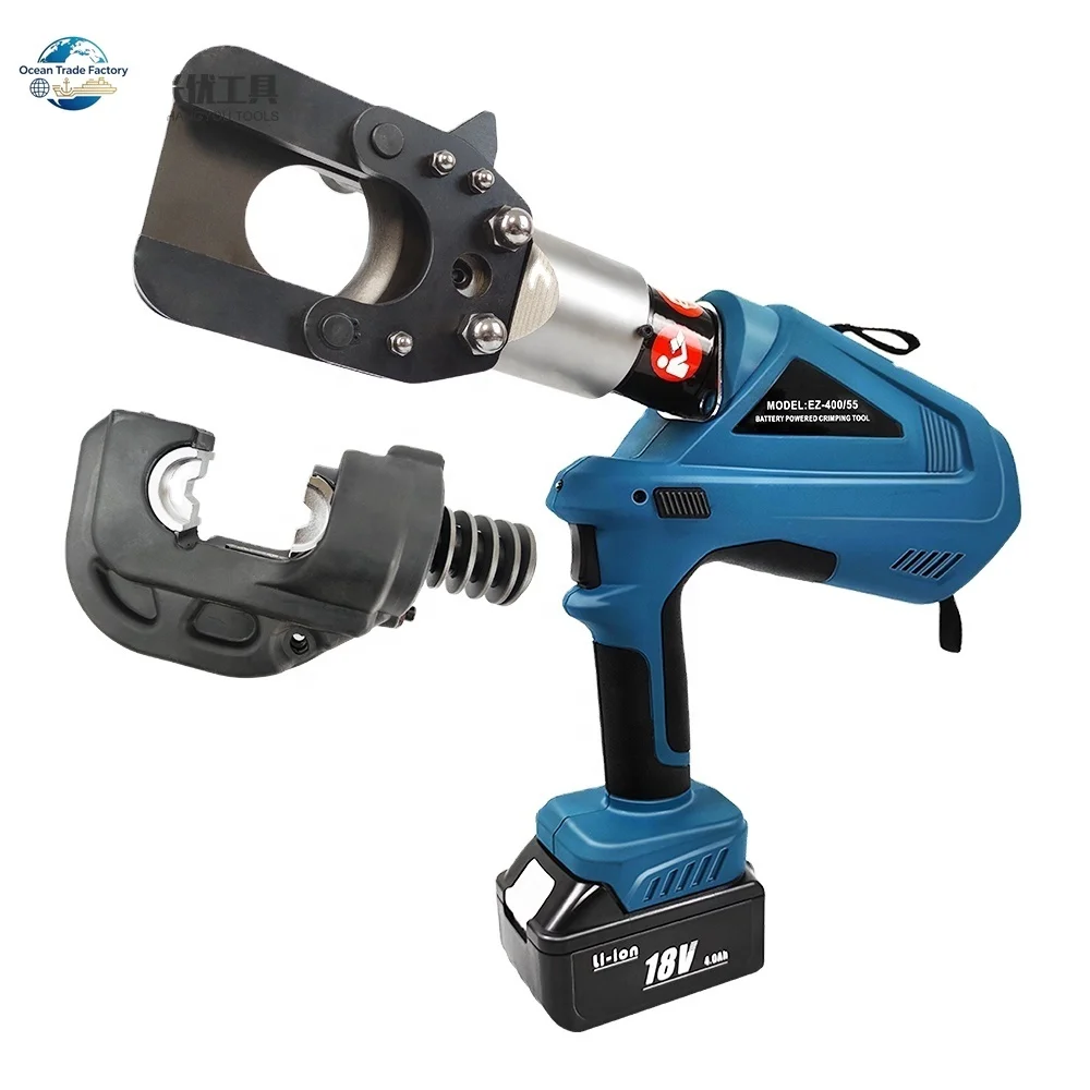 EZ-400/55 2-in-1 Hydraulic Cable Cutting And Crimping Tool Cable Cutters And Crimpers for Efficient Cable Management