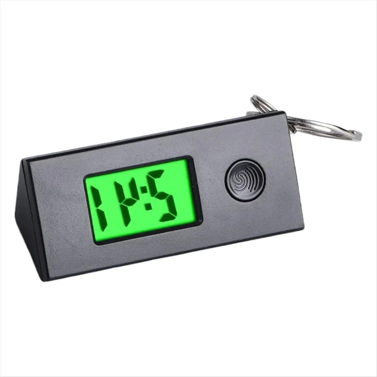 HITL Portable Keychain Digital Clock - Compact 5.6x2.1x2.3cm, WaterproofABS, Ideal for Outdoor Activities, Easy to Read