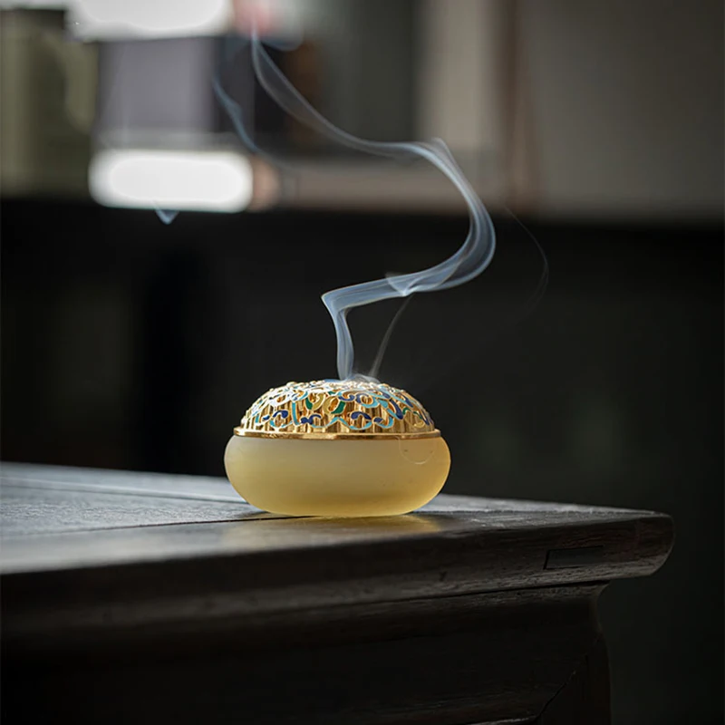 

Household Panxiang Enamel Color Glazed Aromatherapy Interior Ornament Sandalwood Burner