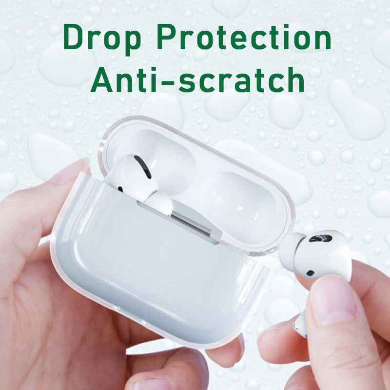 TPU Transparent Earphone Case for AirPods 1/2/3 Pro Gen Cover Case Earmuffs Anti-Scratch AirPods Protective Case