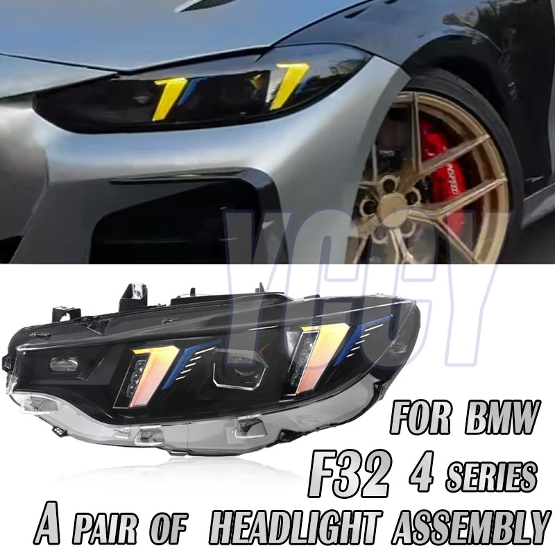 

LED Headlight Assembly For 2013-2020 BMW 4 Series F32 LED Headlights Plug and Play with Full LED Upgrade Retrofitting headlights