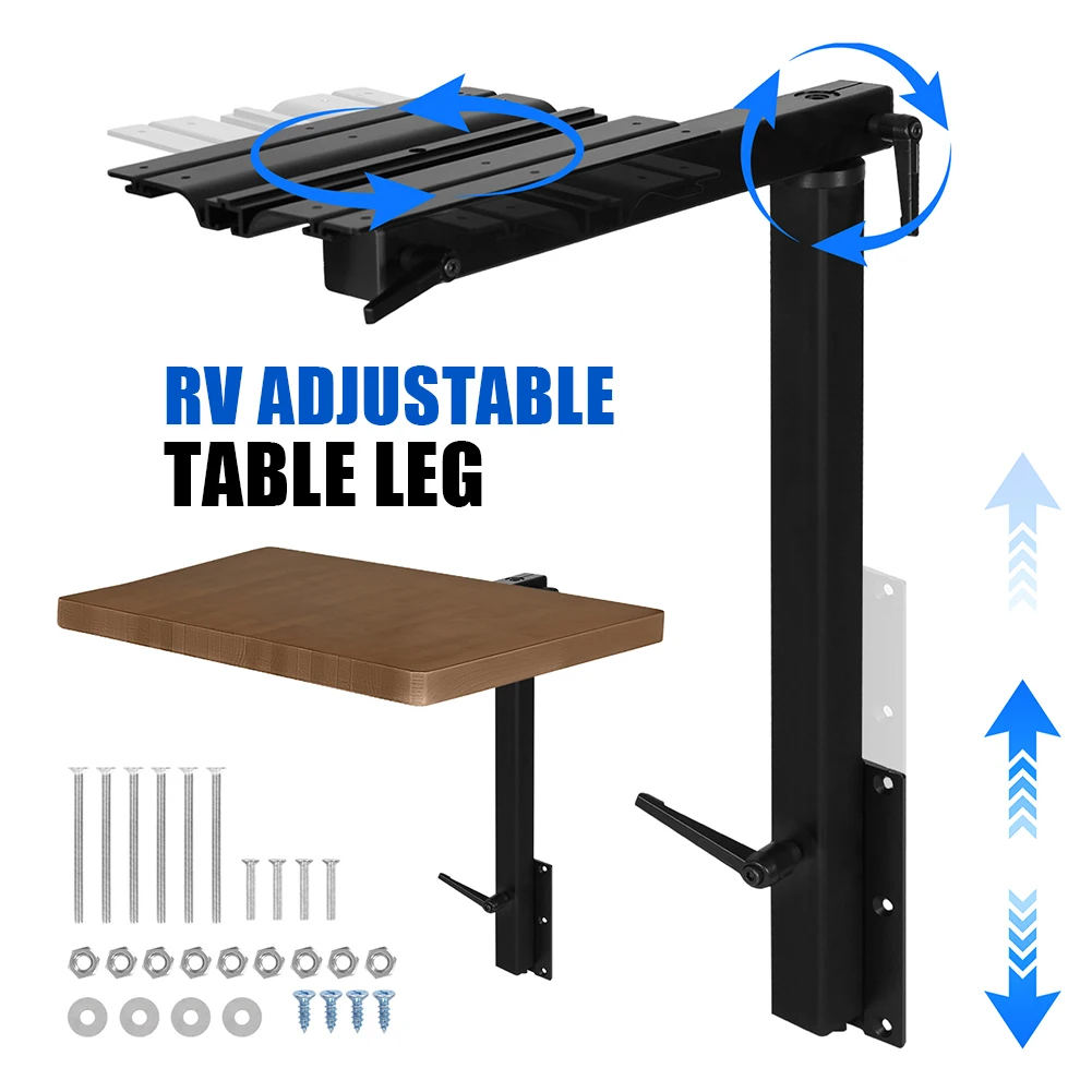 

Aluminum Alloy Removable RV Table Leg 360 Degree Swivel Height Adjustable RV Table Leg Bracket for Caravan Motorhome Yachts