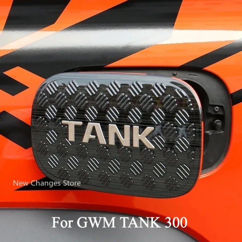 

For GWM TANK 300 2021-2026 Stainless Steel Fuel Tank Cover Decorative Frame Styling Upgrade Modify Accessories