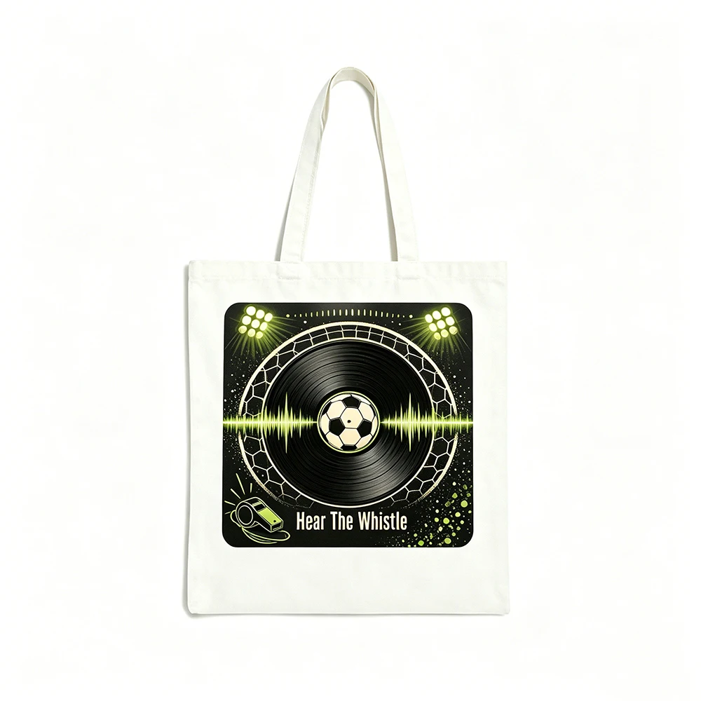 

Custom Canvas Bag Ball Sports Elements Printed Tote Bag Party Gathering Shoulder Bag Soccer Lover Friend Gift