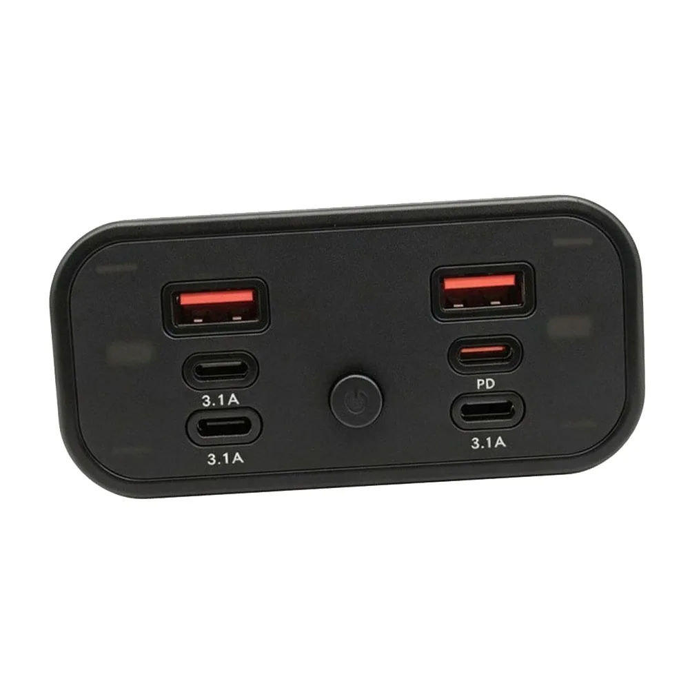 BLACK 12-24v Power Outlet Panel Dual Fast Charging Socket Power Outlet Protective Cap Included Easy Wire Connection