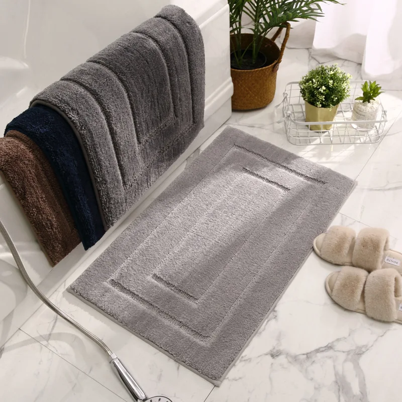 Modern Machine-Washable Bath Tub Mat Non-Slip Durable Polyester Shower Bathtub Mat with Water Uptake Bathroom Accessory