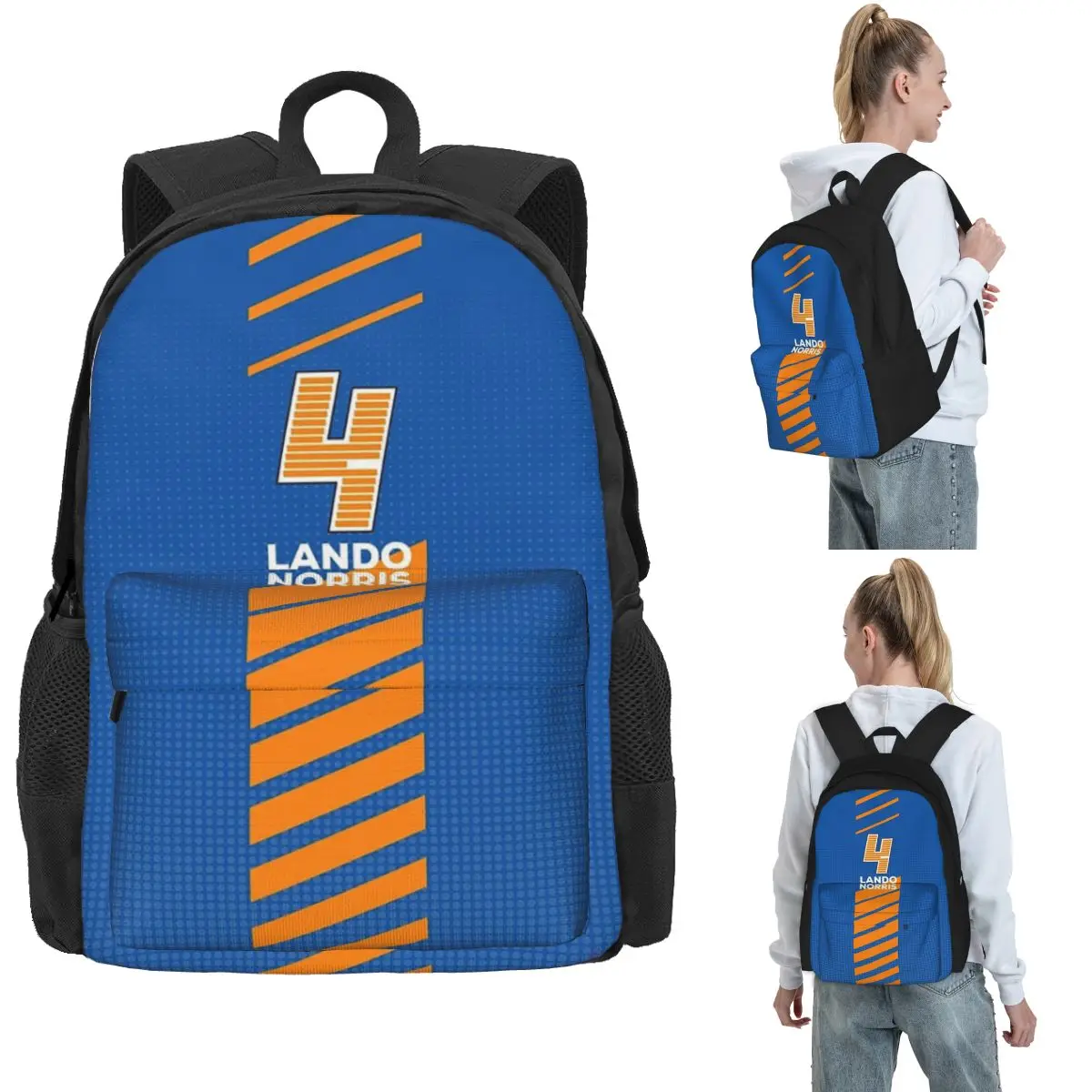 

Lando Norris 2022, рюкзаки для мальчиков и девочек, сумка для книг, большая вместительная детская школьная сумка, рюкзак для ноутбука, сумка на плечо