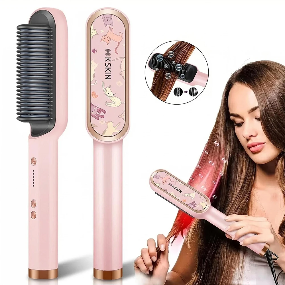 クスキン-プロの多機能ストレートナー2-in-1フラットアイロンベストセラー