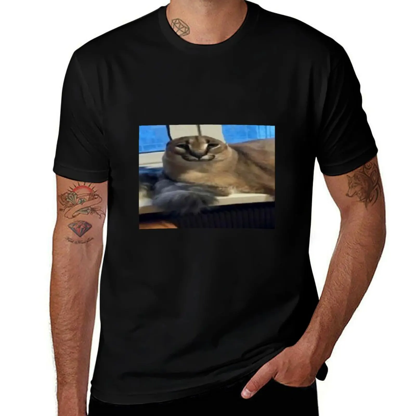 

Big Floppa no hear edition (extra rare) T-Shirt man t shirts for men casual t shirt custom print T-Shirt