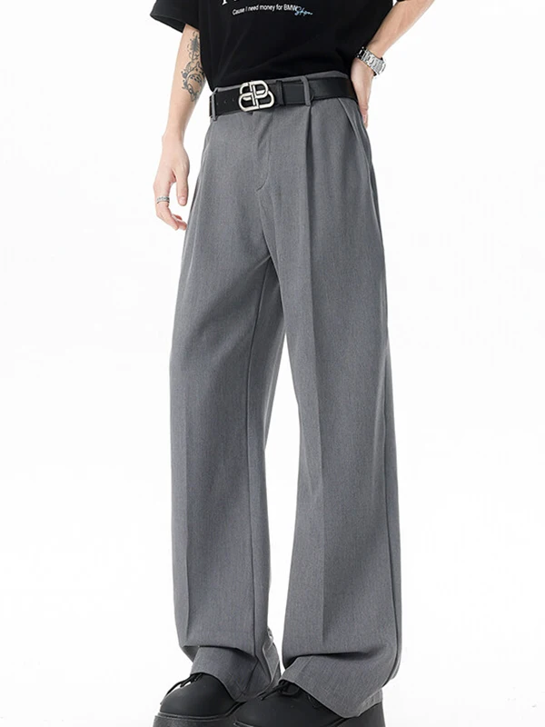 

Cleanfit American Sle ey Ice Silk Men's Pants Drapey Wide Leg Suit Trousers Spring Summer Casual Straight Leg Pants