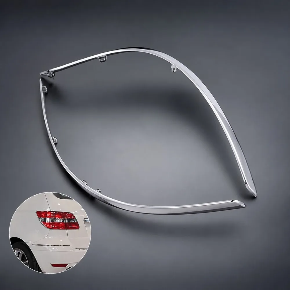 Electroplated Rear Bumper Molding Trim Strip For Mercedes Benz B-Class W245 2005-2011, Anti-Fade Self-Adhesive Chrome Decor