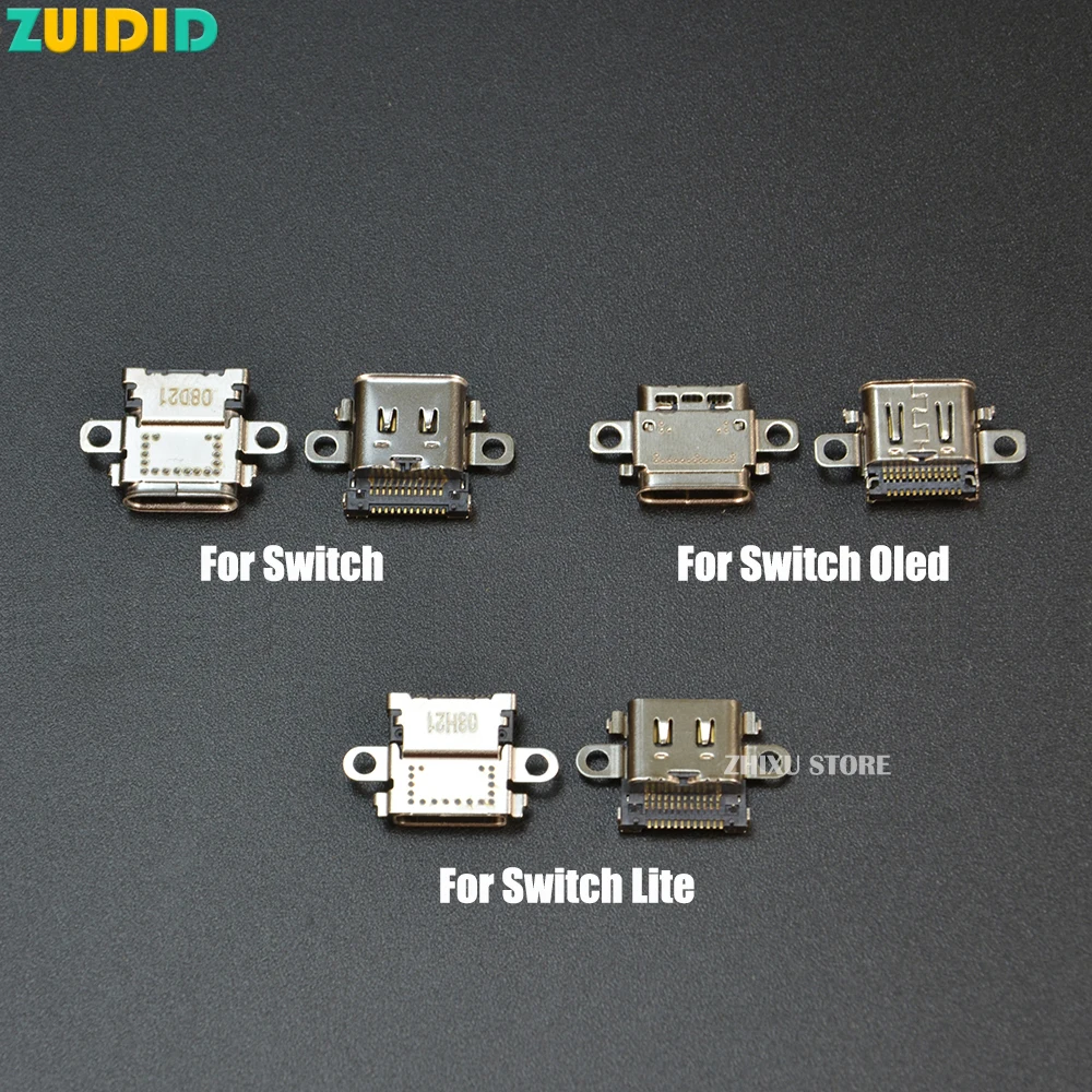 ZUIDID 1PCS For NS Switch OLED Usb Charging Port Socket Lot For Switch Lite Console Power Connector Type-C Socket Port