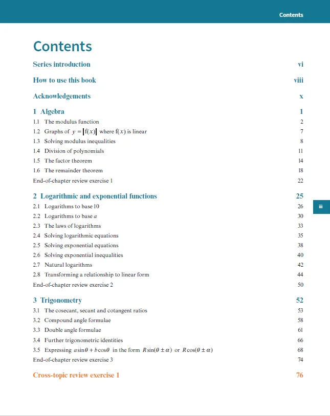 Cambridge lntenationalAS&A Level Mathematics: Pure Mathematics 2 & 3 Couirsebook