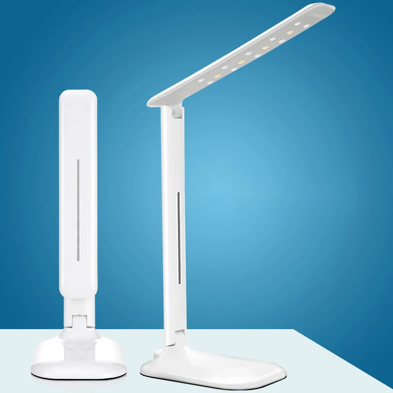 Lámpara LED plegable moderna para escritorio, luz de protección ocular para estudiantes, lámpara de mesita de noche para dormitorio, alimentación USB, accesorio de luz de mesa de amplio voltaje