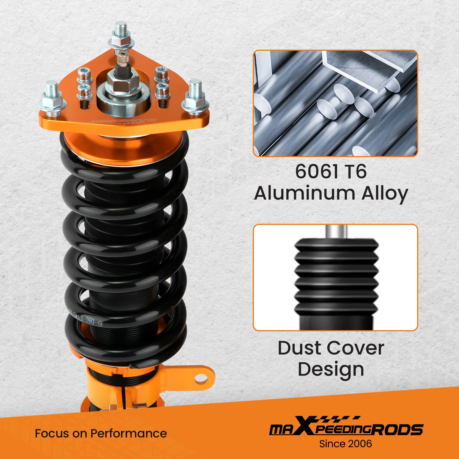 MAXPEEDINGRODS 4pcs Coilovers Coils Kit for Mitsubishi Lancer CY2A 2008-2015 For Mitsubishi Outlancer Sport(GA) 2011-2020