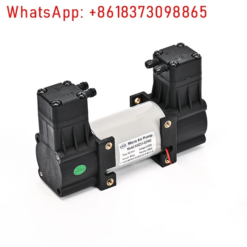 

51-02PM2 миниатюрный электрический мембранный воздушный насос 12 В 220 В безмасляный вакуумный насос с двойной головкой, бустерный насос